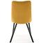 Stolička K450 Velvet/Kov horčicová,4