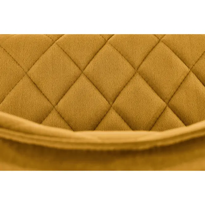 Stolička K450 Velvet/Kov horčicová