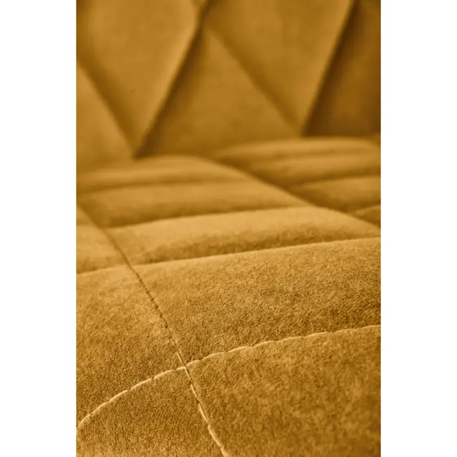 Stolička K450 Velvet/Kov horčicová