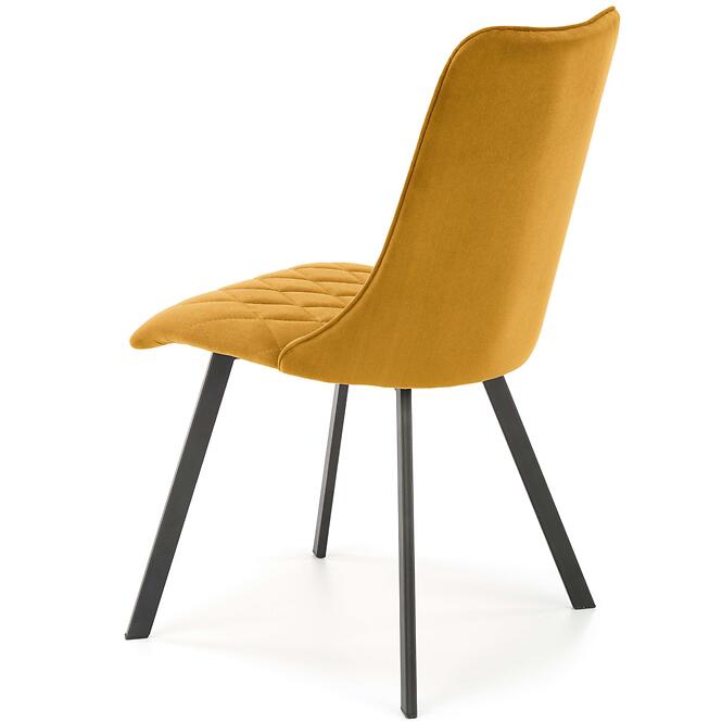 Stolička K450 Velvet/Kov horčicová,9