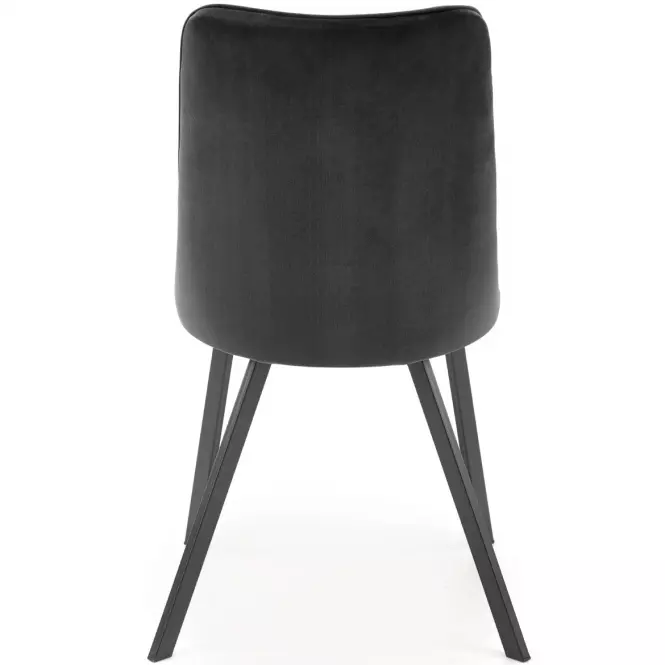 Stolička K450 Velvet/Kov čierna
