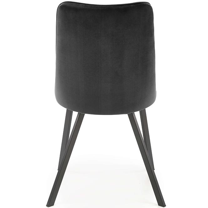 Stolička K450 Velvet/Kov čierna