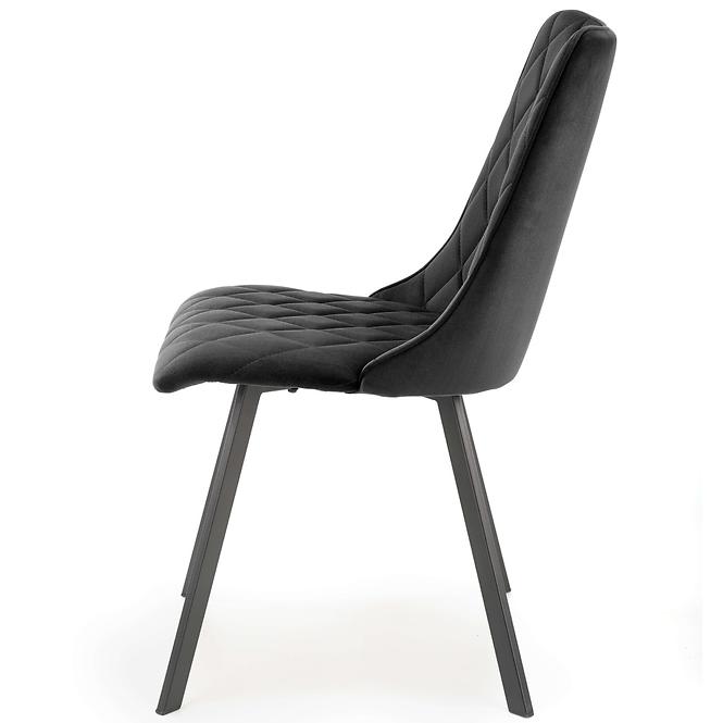 Stolička K450 Velvet/Kov čierna