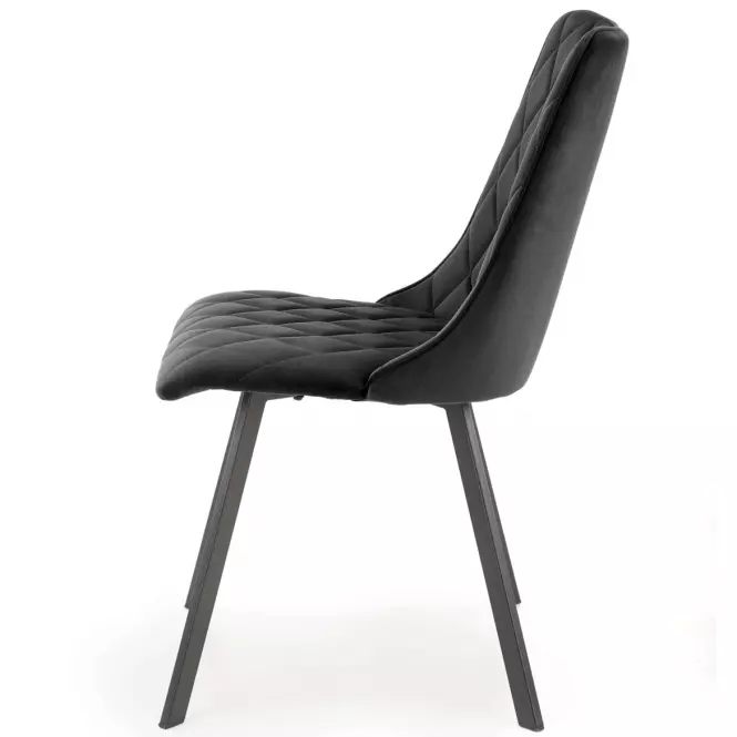 Stolička K450 Velvet/Kov čierna,3