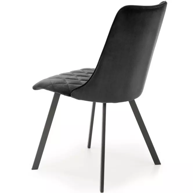 Stolička K450 Velvet/Kov čierna