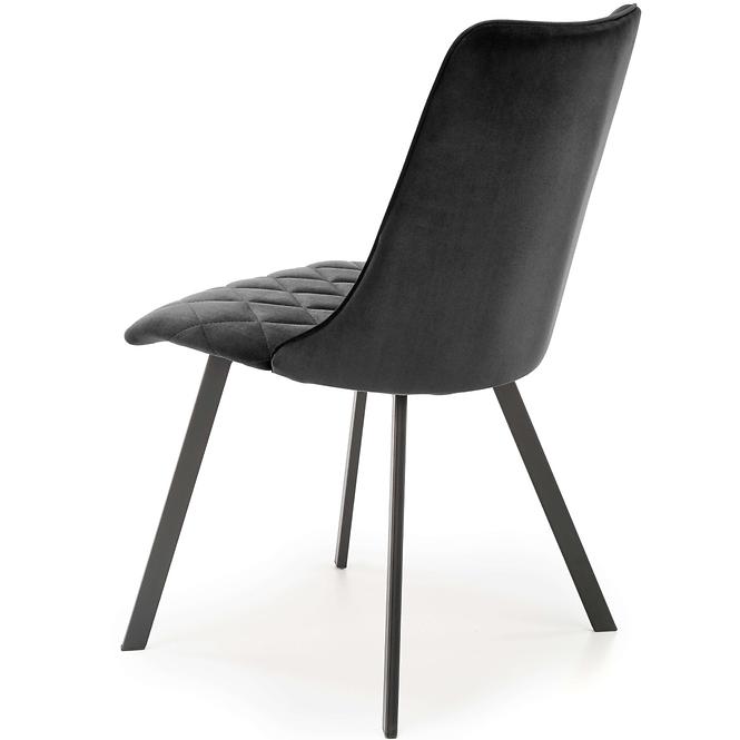 Stolička K450 Velvet/Kov čierna