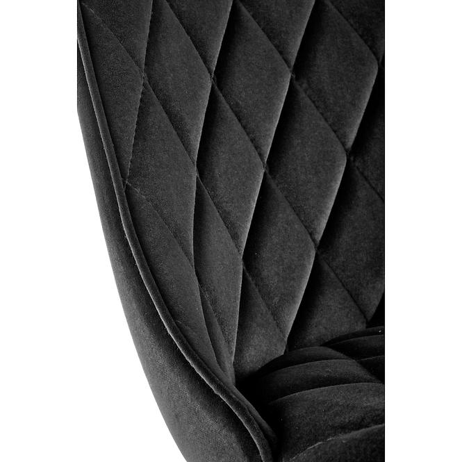 Stolička K450 Velvet/Kov čierna
