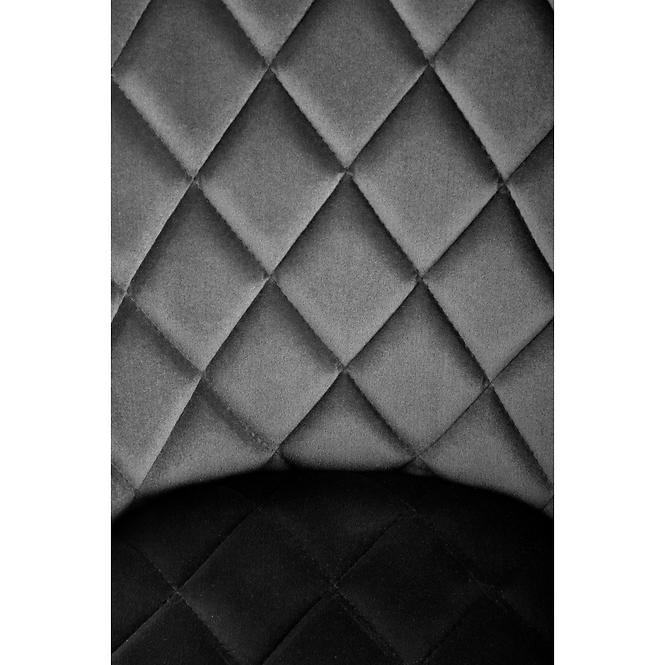 Stolička K450 Velvet/Kov čierna