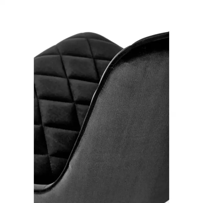 Stolička K450 Velvet/Kov čierna