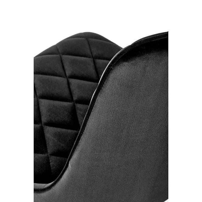 Stolička K450 Velvet/Kov čierna