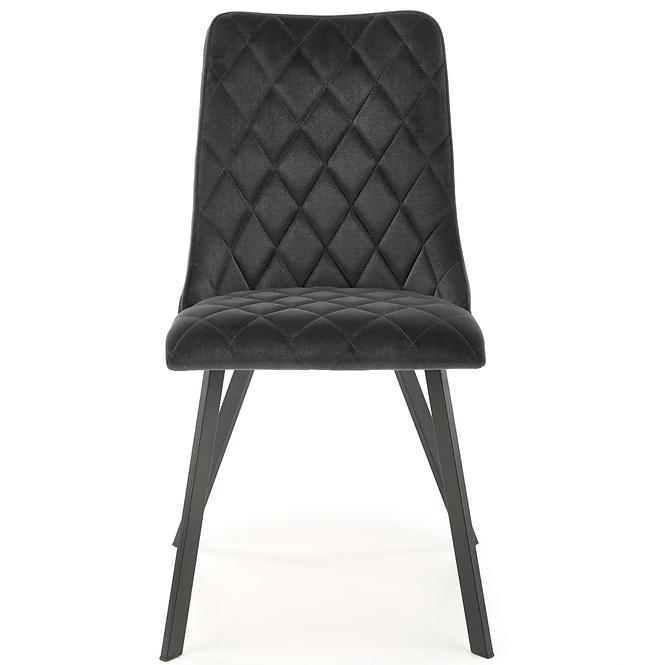 Stolička K450 Velvet/Kov čierna