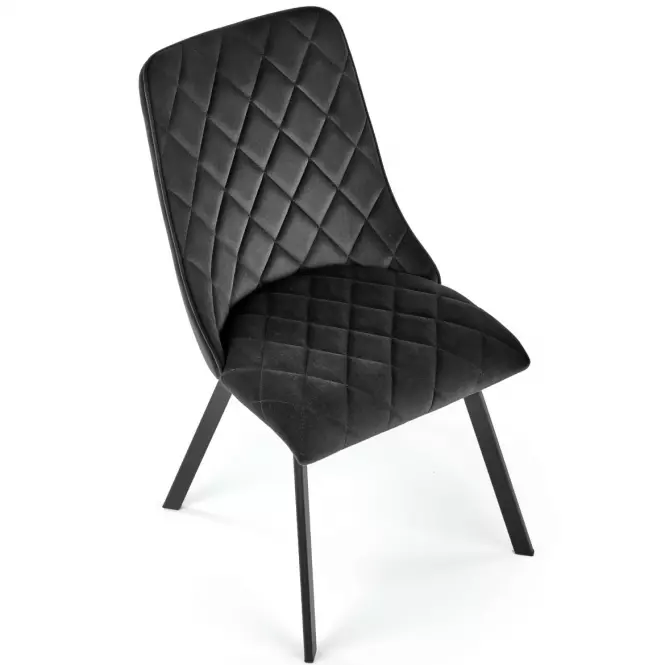 Stolička K450 Velvet/Kov čierna