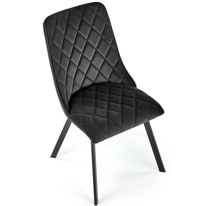 Stolička K450 Velvet/Kov čierna