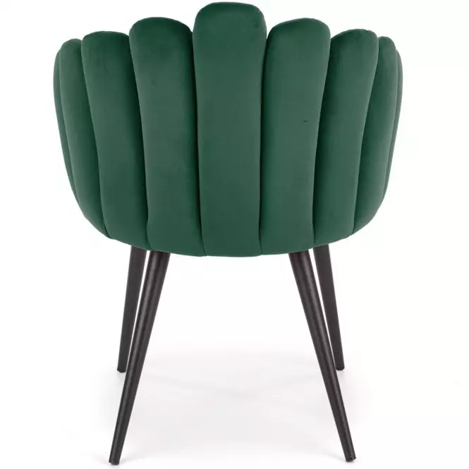 Stolička K410 Velvet/Kov Tmavozelený