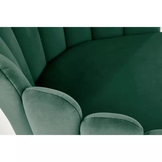 Stolička K410 Velvet/Kov Tmavozelený