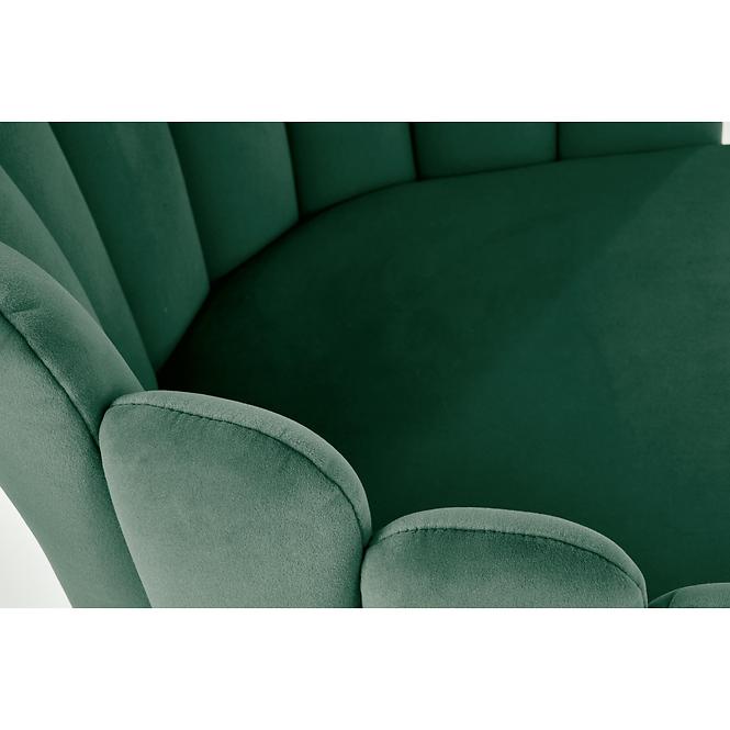 Stolička K410 Velvet/Kov Tmavozelený