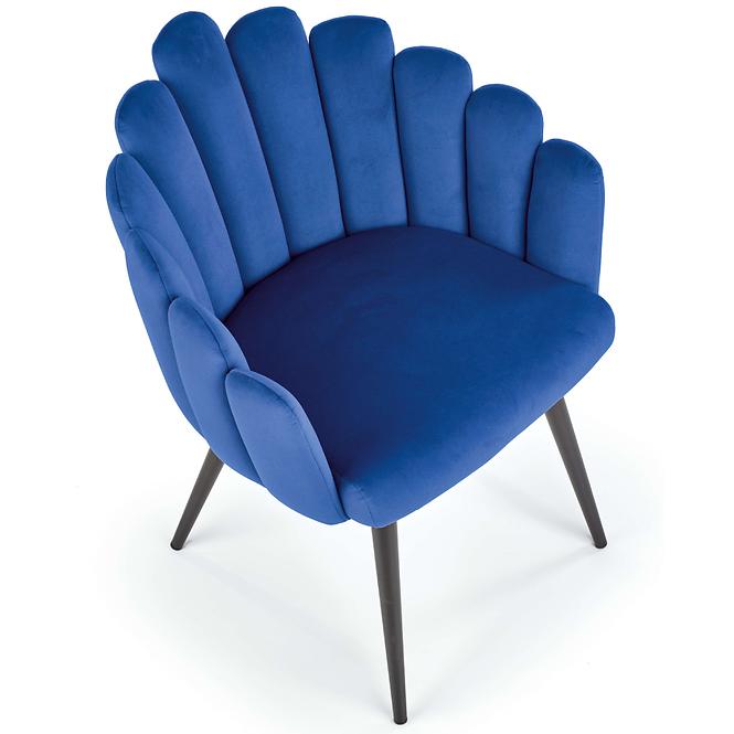 Stolička K410 Velvet/Kov Granátowy