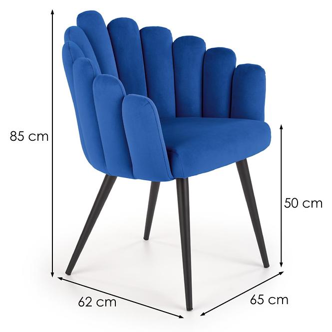 Stolička K410 Velvet/Kov Granátowy