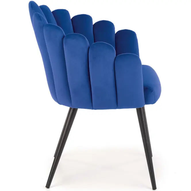 Stolička K410 Velvet/Kov Granátowy,4