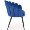 Stolička K410 Velvet/Kov Granátowy,4