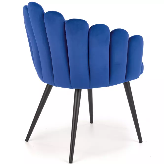 Stolička K410 Velvet/Kov Granátowy