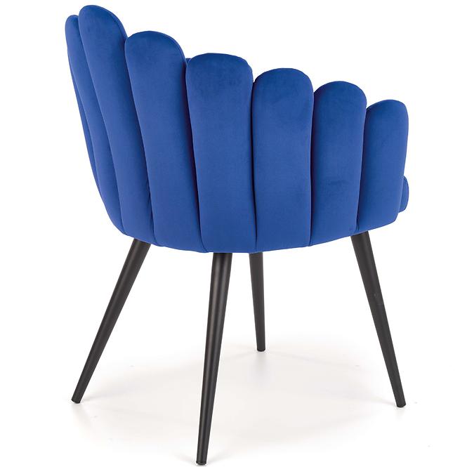 Stolička K410 Velvet/Kov Granátowy