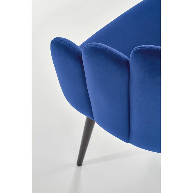 Stolička K410 Velvet/Kov Granátowy