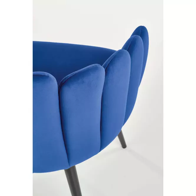 Stolička K410 Velvet/Kov Granátowy