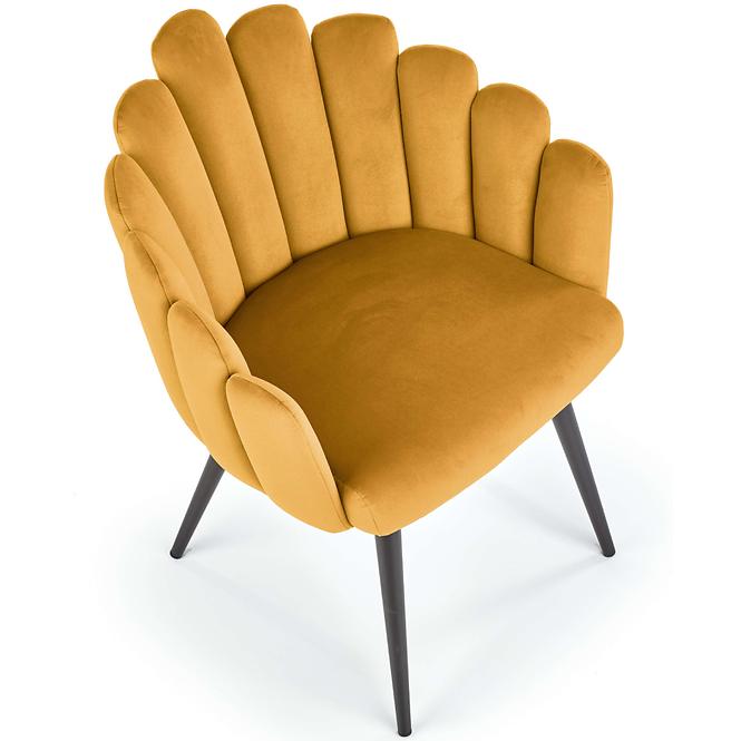 Stolička K410 Velvet/Kov Horčica