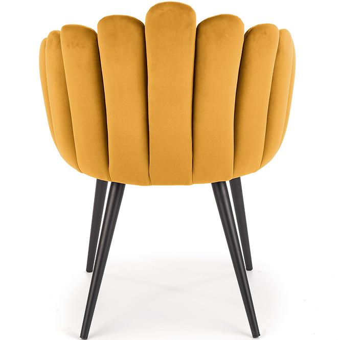 Stolička K410 Velvet/Kov Horčica