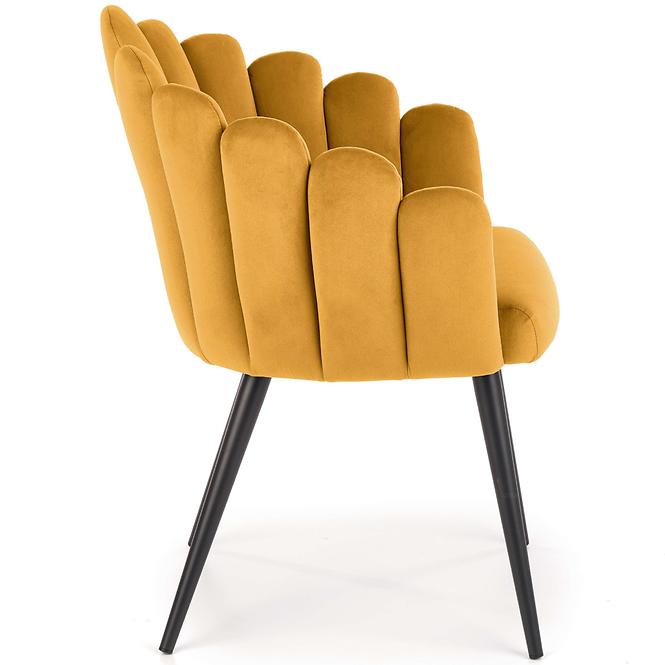 Stolička K410 Velvet/Kov Horčica