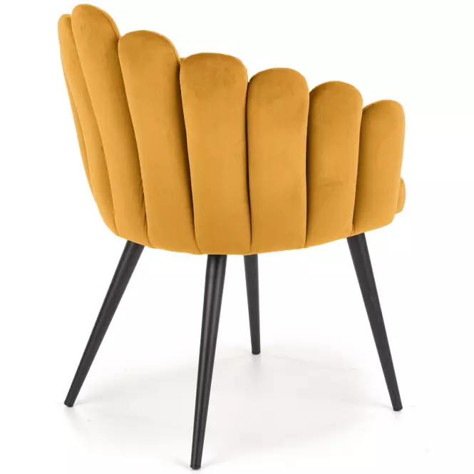 Stolička K410 Velvet/Kov Horčica