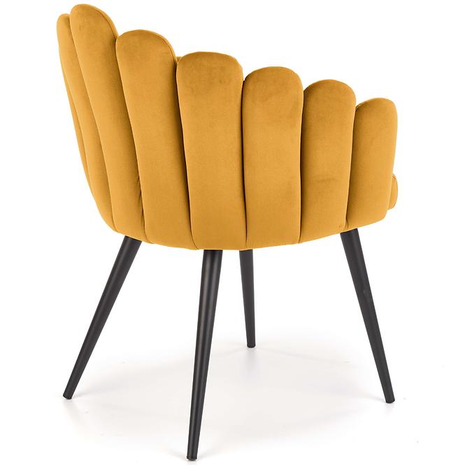Stolička K410 Velvet/Kov Horčica