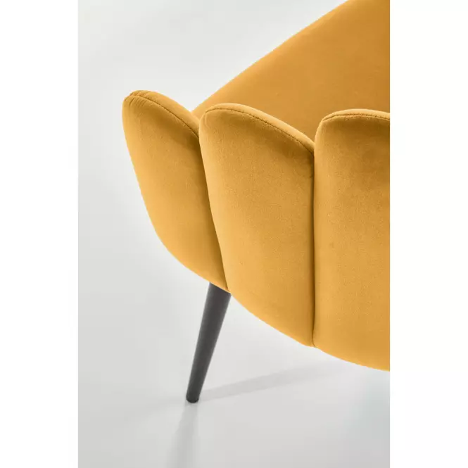 Stolička K410 Velvet/Kov Horčica