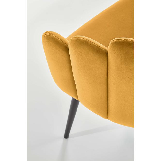 Stolička K410 Velvet/Kov Horčica