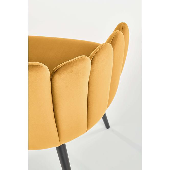 Stolička K410 Velvet/Kov Horčica