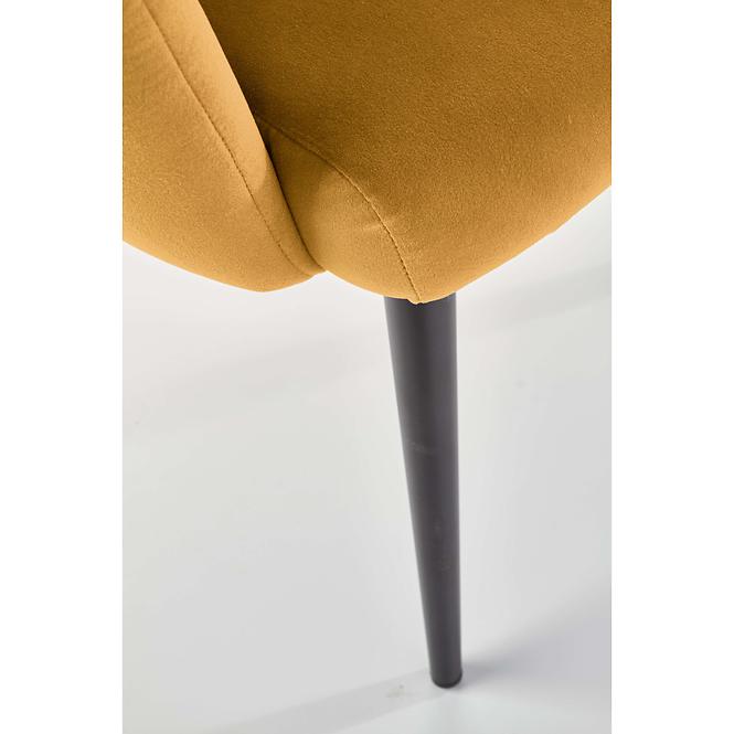 Stolička K410 Velvet/Kov Horčica