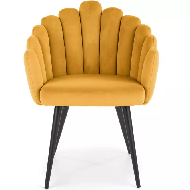 Stolička K410 Velvet/Kov Horčica
