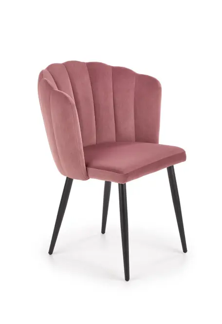 Stolička K386 Velvet/Kov Ružová,2