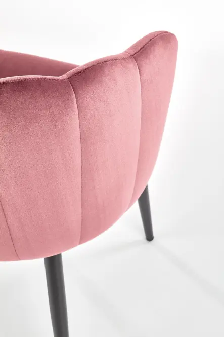 Stolička K386 Velvet/Kov Ružová,6