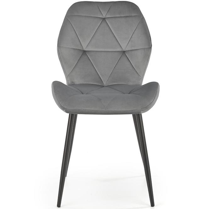 Stolička K453 Velvet/Kov Šedá
