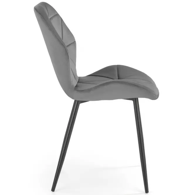 Stolička K453 Velvet/Kov Šedá