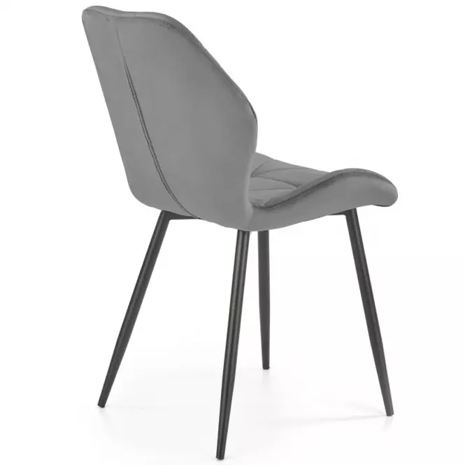 Stolička K453 Velvet/Kov Šedá,5