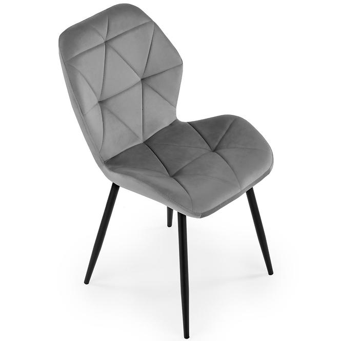 Stolička K453 Velvet/Kov Šedá