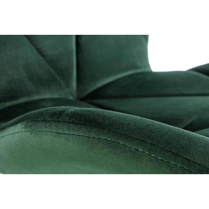 Stolička K453 Velvet/Kov Tmavozelený