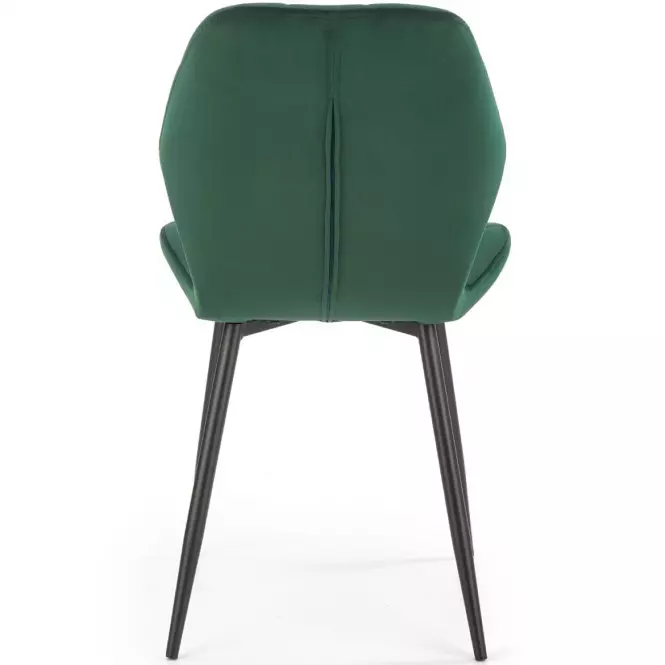 Stolička K453 Velvet/Kov Tmavozelený