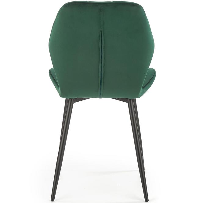 Stolička K453 Velvet/Kov Tmavozelený
