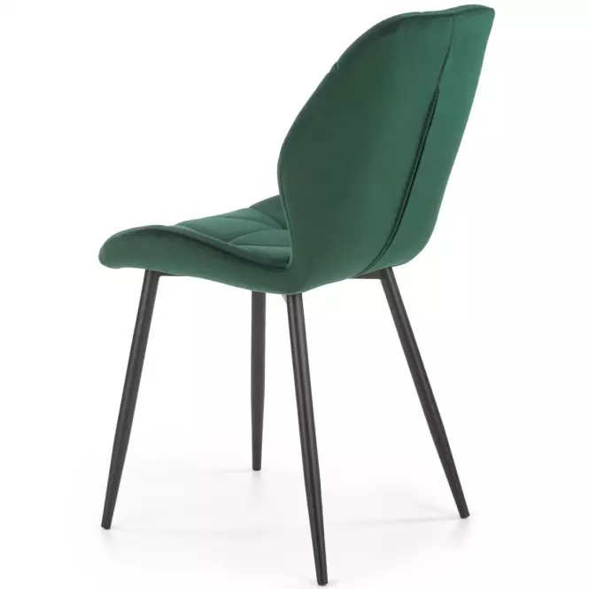 Stolička K453 Velvet/Kov Tmavozelený