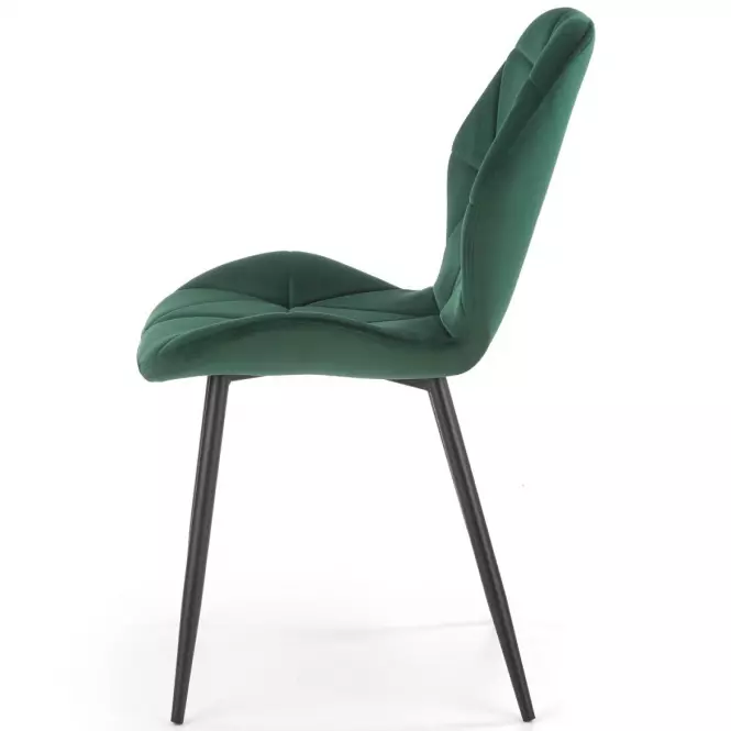Stolička K453 Velvet/Kov Tmavozelený,7