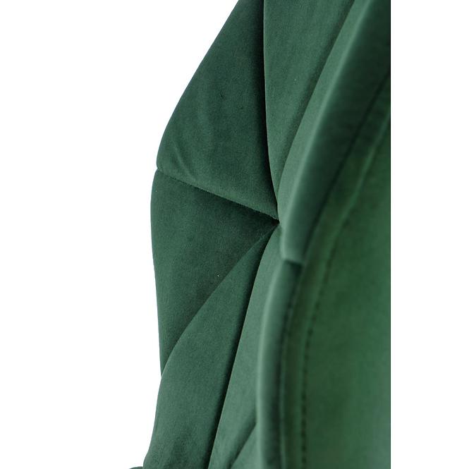 Stolička K453 Velvet/Kov Tmavozelený